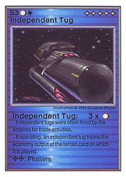           S3 ‑ Independent Tug  Set: UE  Rarity: V1    Artist: Douglas Shuler    