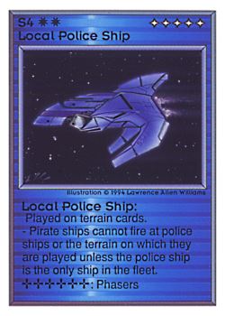           S4 ‑ Local Police Ship  Set: UE  Rarity: R1    Artist: Lawrence Allen Williams    