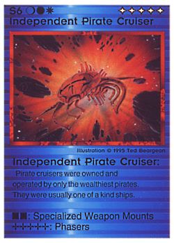           S6 ‑ Independent Pirate Cruiser  Set: NE  Rarity: U1    Artist: Douglas Chaffee    