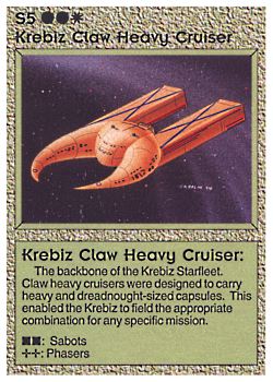           S5 ‑ Krebiz Claw Heavy Cruiser  Set: BE  Rarity: C1    Artist: Gary A. Kalin    