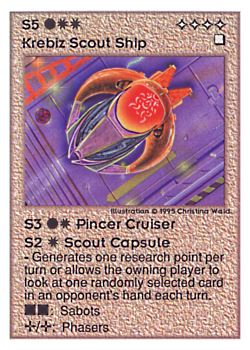           S5 ‑ Krebiz Scout Ship (Pincer Destroyer / Scout Capsule)  Set: UE  Rarity: U4    Artist: Christina Wald    