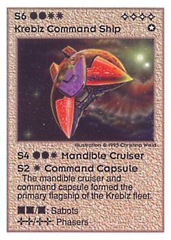           S6 ‑ Krebiz Command Ship (Mandible Light Cruiser / Command Capsule)  Set: UE  Rarity: R4    Artist: Christina Wald    