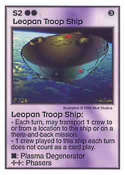           S2 ‑ Leopan Troop Ship  Set: Pir  Rarity: U1    Artist: Mutt Studios    