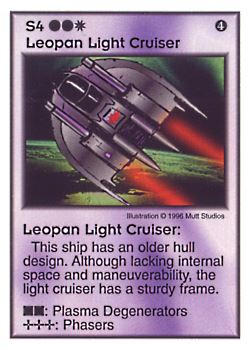           S4 ‑ Leopan Light Cruiser  Set: Pir  Rarity: U1    Artist: Mutt Studios    