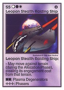           S5 ‑ Leopan Stealth Raiding Ship  Set: Pir  Rarity: V1    Artist: Mutt Studios    
