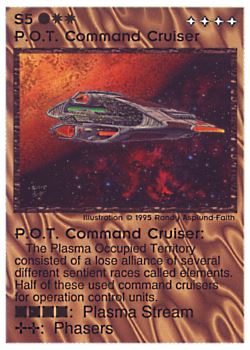           S5 ‑ P.O.T. Command Cruiser  Set: NE  Rarity: R1    Artist: Randy Asplund‑Faith    