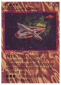           S5 ‑ P.O.T. Light Cruiser  Set: NE  Rarity: R1    Artist: Randy Asplund‑Faith    