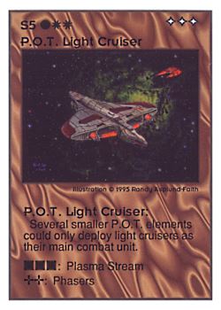           S5 ‑ P.O.T. Light Cruiser  Set: UE  Rarity: V3    Artist: Randy Asplund‑Faith    