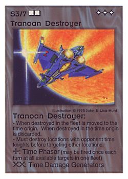           S3/7 ‑ Tranoan Destroyer  Set: TG  Rarity: V1    Artist: John Hunt & Lisa Hunt    