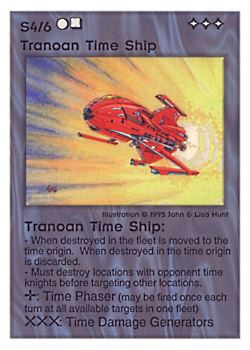           S4/6 ‑ Tranoan Time Ship  Set: TG  Rarity: V1    Artist: John Hunt & Lisa Hunt    