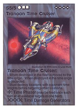           S5/5 ‑ Tranoan Time Cruiser  Set: TG  Rarity: V1    Artist: John Hunt & Lisa Hunt    
