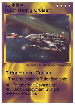          S5 ‑ Tufor Heavy Cruiser  Set: NE  Rarity: R1    Artist: Randy 'Tarkas' Hoar    