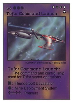           S6 ‑ Tufor Command Launch  Set: UE  Rarity: V3    Artist: Randy 'Tarkas' Hoar    