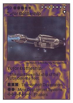           S9 ‑ Tufor Battleship  Set: UE  Rarity: V1    Artist: Randy 'Tarkas' Hoar    