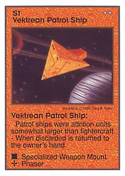           S1 ‑ Vektrean Patrol Ship  Set: AT  Rarity: U1    Artist: Gary A. Kalin    