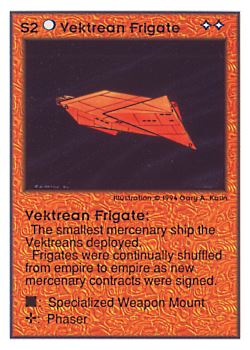           S2 ‑ Vektrean Frigate  Set: UE  Rarity: C3    Artist: Gary A. Kalin    