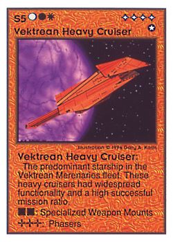           S5 ‑ Vektrean Heavy Cruiser  Set: UE  Rarity: U3    Artist: Gary A. Kalin    