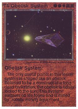           T4 ‑ Obelisk System  Set: NE  Rarity: C1    Artist: Randy Asplund‑Faith    