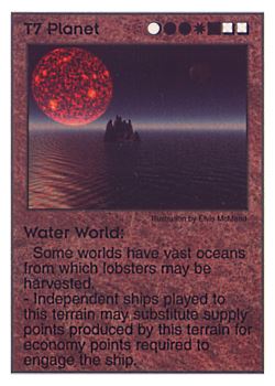           T7 ‑ Planet ‑ Water World  Set: Pir  Rarity: V1    Artist: Elvis McMaad    