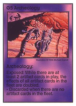 Need: 0    Want: 4    Have: 9    Will Trade: 0    In Storage: 2              G5 ‑ Archeology  Set: Pir  Rarity: V1    Artist: Michael Carroll    